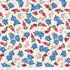 Image of Foxglove Main Cream quilting cotton fabric by Jill Finley for Riley Blake Designs. Features flowers on a cream background. Cute Little Fabric Shop.