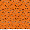 Bad to the Bone Bats Orange Halloween Fabric - C11923 - Riley Blake Quilting Cotton Fabric