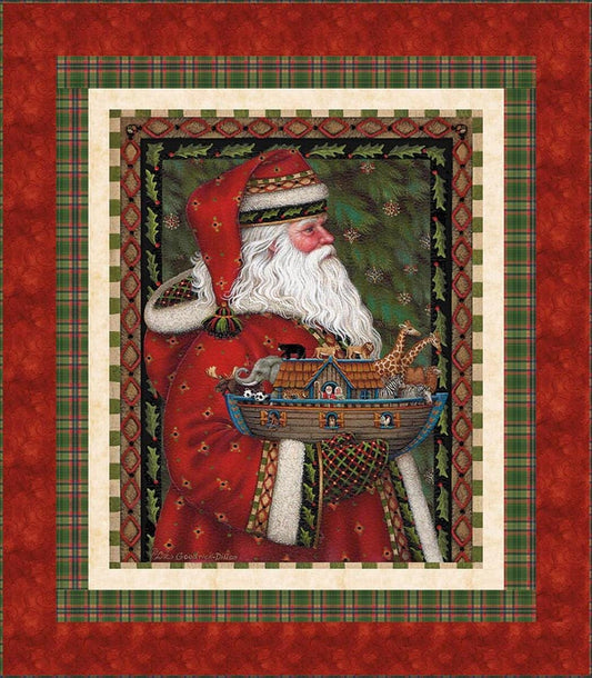 Santa and Ark Panel Quilt Kit Christmas Pattern - KT-17980 - Riley Blake Quilting Cotton Fabric