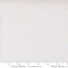 Image of Gathered Bonbons Snowgoose Dots Lavender quilting cotton fabric by Jen Kingwell for Moda Fabrics. Features polka dots on a white background. Cute Little Fabric Shop.