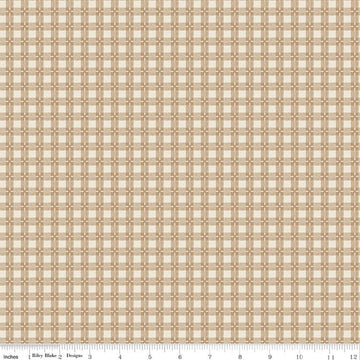 3-Yard-Cut - SALE Baked With Love Tablecloth Linen Cream Checkered Fabric 108" WIDE BACK - WB17803- Riley Blake Quilting Cotton Fabric