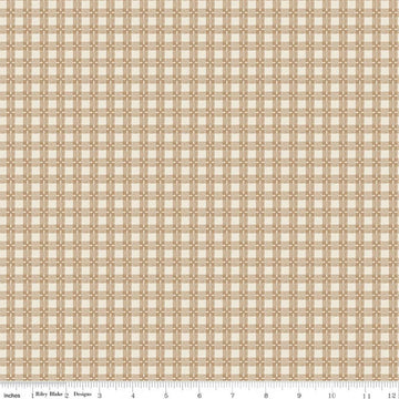 3-Yard-Cut - SALE Baked With Love Tablecloth Linen Cream Checkered Fabric 108" WIDE BACK - WB17803- Riley Blake Quilting Cotton Fabric