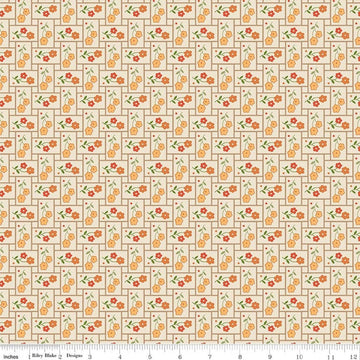 3-Yard-Cut - SALE Baked With Love Abundance Linen Cream Floral Fabric 108" WIDE BACK - WB17804 - Riley Blake Quilting Cotton Fabric