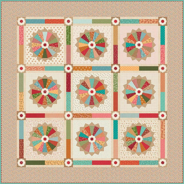 SALE Homemade Pie Quilt Kit Pie Circles Fabric - KT-17780 - Riley Blake Quilting Cotton Fabric