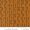 Image of Windfall Vine Stripe Caramel quilting cotton fabric by Fancy That Design House for Moda Fabric. Features vines on a brown background. Cute Little Fabric Shop.
