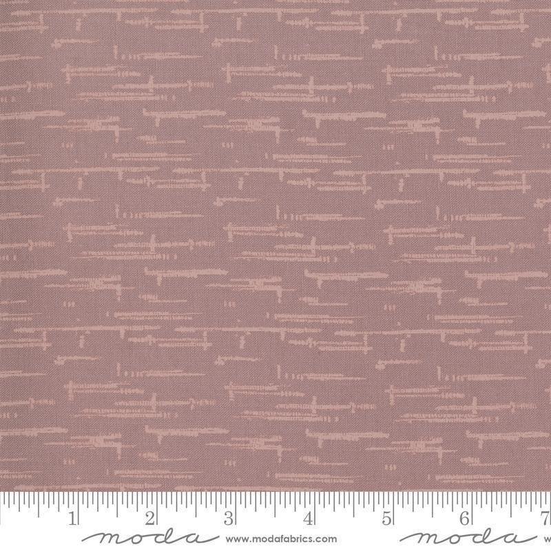 Image of Windfall Textured Blender Soft Thistle quilting cotton fabric by Fancy That Design House for Moda Fabric. Features printed texture on a purple background. Cute Little Fabric Shop.