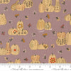 Image of Windfall Pumpkin Patches Soft Thistle quilting cotton fabric by Fancy That Design House for Moda Fabric. Features pumpkins on a purple background. Cute Little Fabric Shop.