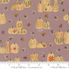 Image of Windfall Pumpkin Patches Soft Thistle quilting cotton fabric by Fancy That Design House for Moda Fabric. Features pumpkins on a purple background. Cute Little Fabric Shop.