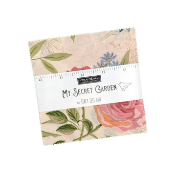 My Secret Garden Charm Pack Floral Fabric - 20980PP - 42-piece Precut - Moda Fabrics Quilting Cotton Fabric
