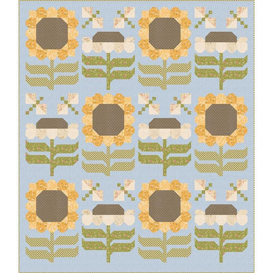 My Secret Garden Daisy May Quilt Kit Floral Fabric - KIT20980 - Moda Fabrics Quilting Cotton Fabric