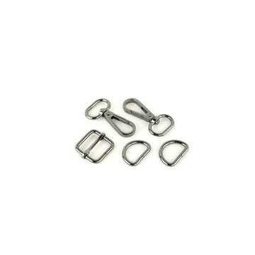Style 3 Basic Hardware Kit 3/4" Gunmetal Silver Bag Hardware - P210-STS193B - Riley Blake Basic Hardware Kit
