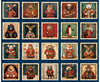 Christmas Party Animals Picture Patches Navy Blue - 30401 - QT Fabrics Quilting Cotton Fabric