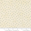 Image of Breathtaking Blues Tiny Leaf Porcelain quilting cotton fabric by 3 Sisters for Moda Fabrics. Features leaves on a cream background. Cute Little Fabric Shop.