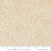 Image of Breathtaking Blues Vine Ecru quilting cotton fabric by 3 Sisters for Moda Fabrics. Features leaves on a beige background. Cute Little Fabric Shop.
