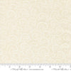 Image of Breathtaking Blues Vine Porcelain White quilting cotton fabric by 3 Sisters for Moda Fabrics. Features leaves on a cream background. Cute Little Fabric Shop.