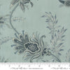 Image of Breathtaking Blues Plume Sky quilting cotton fabric by 3 Sisters for Moda Fabrics. Features flowers on a blue background. Cute Little Fabric Shop.