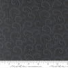 Image of Breathtaking Blues Vine Midnight quilting cotton fabric by 3 Sisters for Moda Fabrics. Features leaves on a black background. Cute Little Fabric Shop.