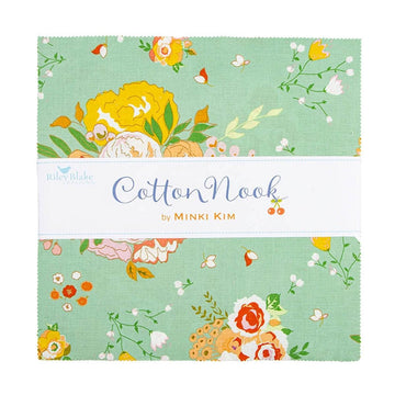 SALE Cotton Nook 10" Stacker Floral Fabric - 10-17970-42 - 42-piece Precut - Riley Blake Quilting Cotton Fabric