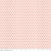 Image of Cotton Nook Dots Blush quilting cotton fabric by Minki Kim for Riley Blake Designs. Features polka Dots on a pink background. Cute Little Fabric Shop.