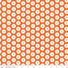 Image of Cotton Nook Cherries Orange quilting cotton fabric by Minki Kim for Riley Blake Designs. Features cherries on an orange background. Cute Little Fabric Shop.