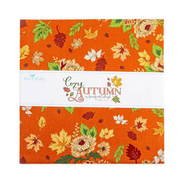 Cozy Autumn 10" Stacker Leaves Fabric - 10-17870-42 - 42-Piece Precut - Riley Blake Quilting Cotton Fabric