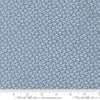Image of Butternut and Sage Fall Foliage Dusk quilting cotton fabric by Fig Tree Co for Moda Fabrics. Features leaves on a blue background. Cute Little Fabric Shop.