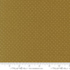Image of Butternut and Sage Pindot Olive quilting cotton fabric by Fig Tree Co for Moda Fabrics. Features polka dots on a green background. Cute Little Fabric Shop.