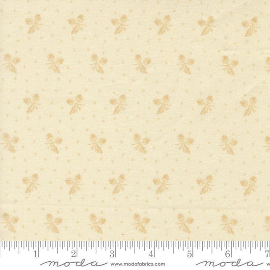 Image of Butternut and Sage Acorn Medley Cream quilting cotton fabric by Fig Tree Co for Moda Fabrics. Features acorns and dots on a cream background. Cute Little Fabric Shop.