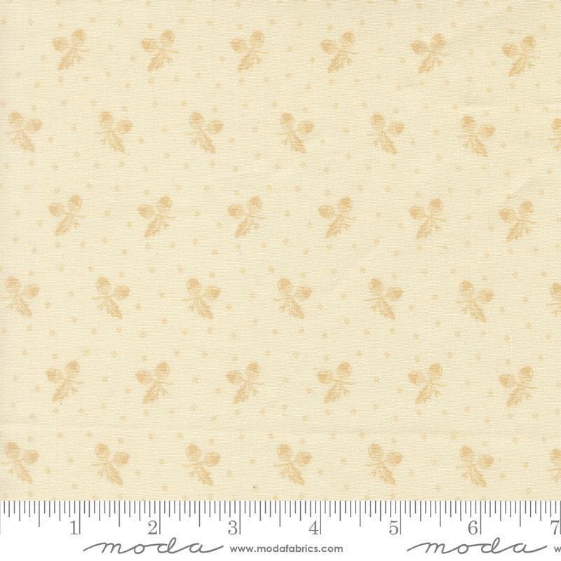 Image of Butternut and Sage Acorn Medley Cream quilting cotton fabric by Fig Tree Co for Moda Fabrics. Features acorns and dots on a cream background. Cute Little Fabric Shop.