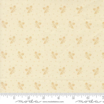Image of Butternut and Sage Acorn Medley Cream quilting cotton fabric by Fig Tree Co for Moda Fabrics. Features acorns and dots on a cream background. Cute Little Fabric Shop.