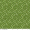 Image of Cozy Autumn Vines Olive quilting cotton fabric by Beverly McCullough for Riley Blake Designs. Features leaves on a green background. Cute Little Fabric Shop.