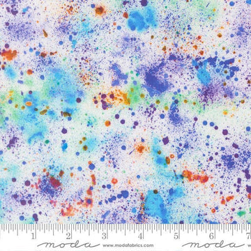 Image of Gradients Gallery Embraced Echoes Sky quilting cotton fabric by Moda for Moda Fabrics. Features an abstract design on a blue background. Cute Little Fabric Shop.