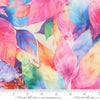 Image of Gradients Gallery Leaving Color Rainbow quilting cotton fabric by Moda for Moda Fabrics. Features leaves on a rainbow background. Cute Little Fabric Shop.