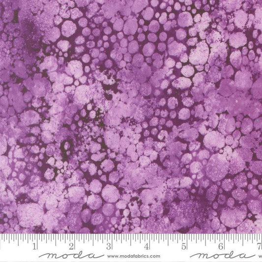 Image of Gradients Gallery Micro Pigments Purple Haze quilting cotton fabric by Moda for Moda Fabrics. Features an abstract design on a purple background. Cute Little Fabric Shop.