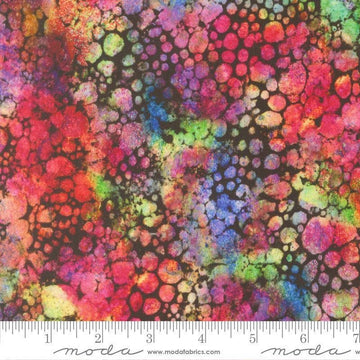 Image of Gradients Gallery Micro Pigments Midnight Rain quilting cotton fabric by Moda for Moda Fabrics. Features an abstract design on a rainbow background. Cute Little Fabric Shop.