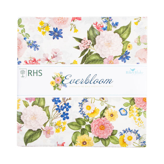 Everbloom 10" Stacker Floral Fabric - 10-18050-42 - 42-pieces Precut - Riley Blake Quilting Cotton Fabric Licensed Product