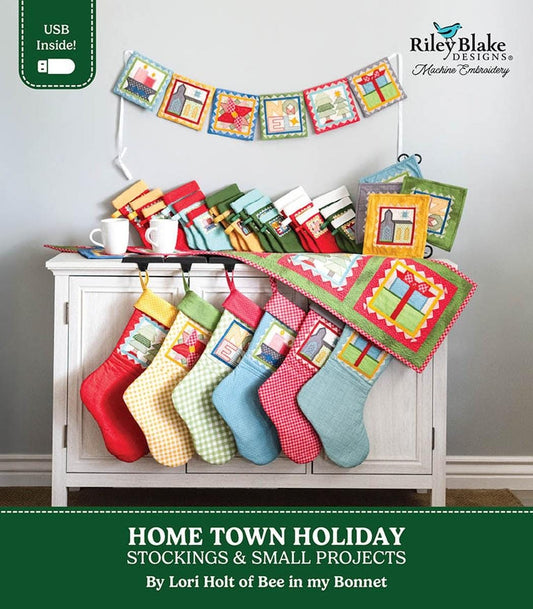 SALE Machine Embroidery Home Town Holiday Stockings & Small Projects - ME018HTS25R5 - Riley Blake INSTRUCTIONS Only