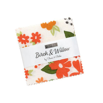SALE Birch and Willow Mini Charm Pack Floral Fabric - 37720MC - 42-Piece Precut - Moda Fabrics Quilting Cotton Fabric
