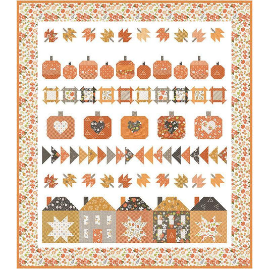 Pumpkin Hollow Quilt Kit Floral Fabric - KIT37720 - Moda Fabrics Quilting Cotton Fabric