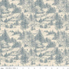 Image of Whispering Pines Cabins Cream quilting cotton fabric by The RBD Designers for Riley Blake Designs. Features cabins in trees on a cream background. Cute Little Fabric Shop.