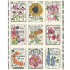 My Secret Garden Vintage Seed Packet Panel Cloud Cream Floral Fabric - 20988 - Moda Fabrics Quilting Cotton Fabric
