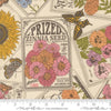 Image of My Secret Garden Seeds of Love Cloud quilting cotton fabric by Stacy Iest Hsu for Moda Fabrics. Features flowers on a cream background. Cute Little Fabric Shop.