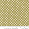 Image of My Secret Garden Gingham Grass quilting cotton fabric by Stacy Iest Hsu for Moda Fabrics. Features checks on a green background. Cute Little Fabric Shop.