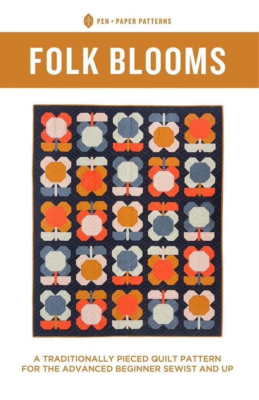 SALE Folk Blooms Quilt PATTERN Precut Friendly Pattern - Riley Blake INSTRUCTIONS Only