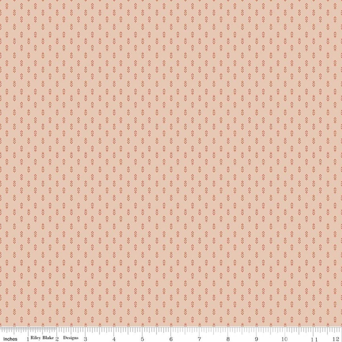 Image of Before the Blooms Mira Blush quilting cotton fabric by Danelys Sidron for Riley Blake Designs. Features flowers on a pink background. Cute Little Fabric Shop.