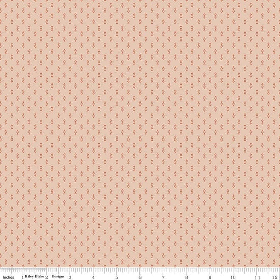 Image of Before the Blooms Mira Blush quilting cotton fabric by Danelys Sidron for Riley Blake Designs. Features flowers on a pink background. Cute Little Fabric Shop.