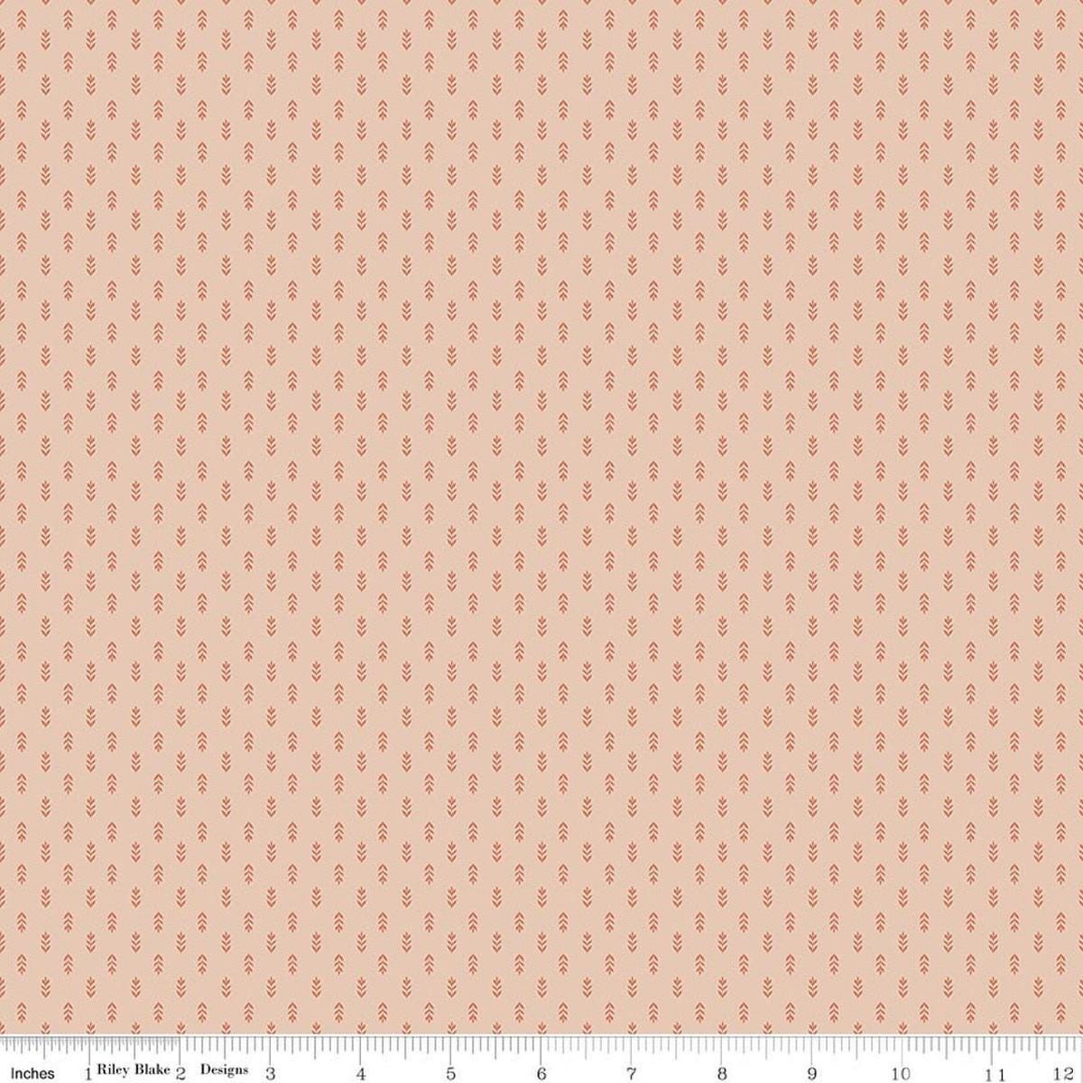 Image of Before the Blooms Mira Blush quilting cotton fabric by Danelys Sidron for Riley Blake Designs. Features flowers on a pink background. Cute Little Fabric Shop.
