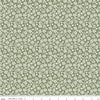 Image of Before the Blooms Viola Basil quilting cotton fabric by Danelys Sidron for Riley Blake Designs. Features flowers on a green background. Cute Little Fabric Shop.