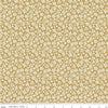 Image of Before the Blooms Viola Gold quilting cotton fabric by Danelys Sidron for Riley Blake Designs. Features flowers on a gold background. Cute Little Fabric Shop.