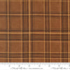 Image of Northwoods Lodge Plaid Bark quilting cotton fabric by Deb Strain for Moda Fabrics. Features plaid on a brown background. Cute Little Fabric Shop.